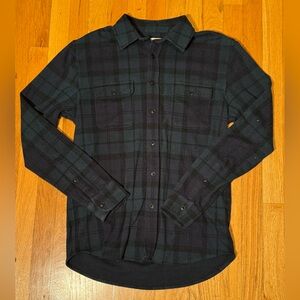 Faherty Legends Sweatshirt Dark Plaid Button Down